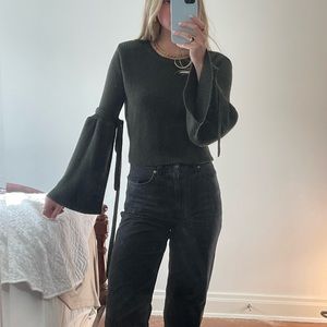 Sweater with bell sleeves